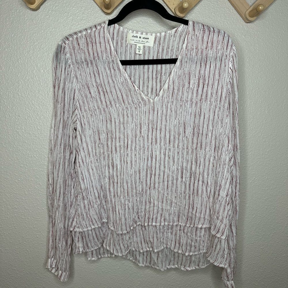 Cloth and Stone with love from Anthropologie Sheer Blouse Sz M